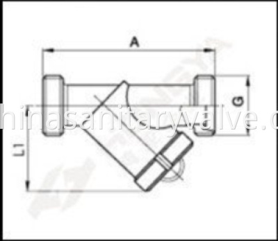 sanitary threaded Y-type filter